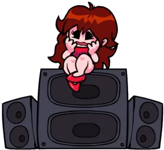 🍬 Girlfriend Friday Night Funkin' friday night funkin, dziewczyna, pixel art, postać z gry telegram sticker