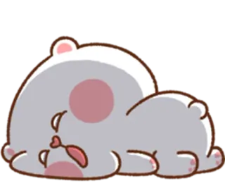 👿 urso, desenho animado, animal, sono, fofo telegram sticker