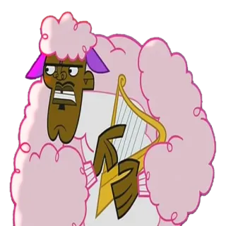 🐑 Chef Hatchet Total Drama Chef Hache, Total Drama, dessin animé, harpe, costume mouton whatsapp sticker