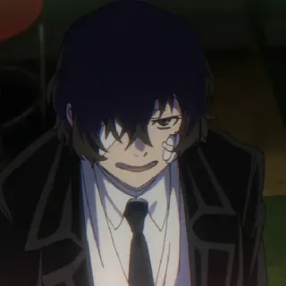 🥀 Osamu Dazai Bungo Stray Dogs anime, character, bandages telegram sticker