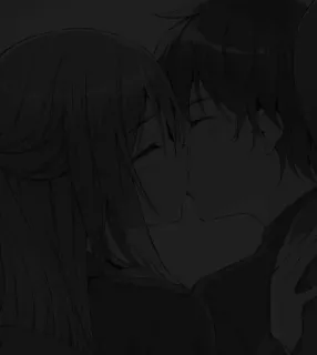🥺 Anime, Bacio, Amore, Romance, Coppia telegram sticker