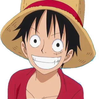 😁 Monkey D. Luffy One Piece luffy, one piece, anime, manga, kartun, bajak laut whatsapp sticker