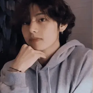 🐚 V K-Pop, cantante, ídolo, BTS, Taehyung, coreano, música telegram sticker