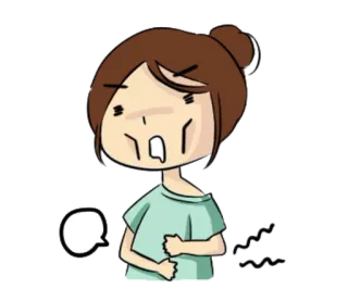😐 arrabbiato, cartone animato, emozione, frustrazione, triste whatsapp sticker