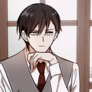 ✖️ anime, man, character, portrait, cartoon, illustration telegram sticker
