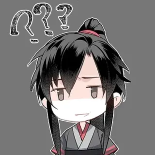 ❓ ??? 问号, 困惑, 动漫, Q版, 漫画 telegram sticker