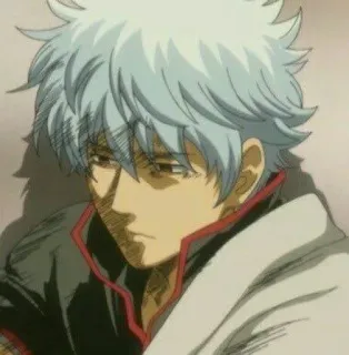 😔 Gintoki Sakata Gintama Аниме, Манга, Gintama, Гинтоки Саката, серебряные волосы, Самурай whatsapp sticker