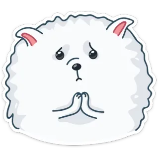 🙏 mignon, animal, suppliant, implorant, triste, duveteux telegram sticker