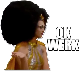 👌 OK WERK Драг-квин, Ok Werk, Поза, Гламур, Стиль, Знаменитость telegram sticker