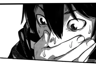 😶 anime, manga, shocked, surprise, fear, anime character whatsapp sticker