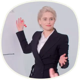 ☺️ Frau, Business, Präsentation, Anzug, Innenbereich, Büro telegram sticker