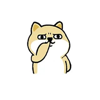 😒 狗, 搞笑, 可爱, 柴犬, 表情包, 卡通 whatsapp sticker