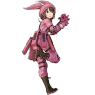👤 różowy, królik, anime, postać, ilustracja, dziewczyna telegram sticker