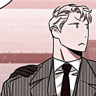 🍾 man, suit, tie, character, anime telegram sticker