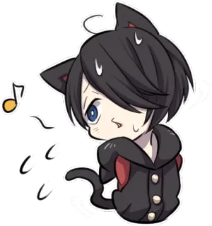 😅 Anime, Katzenjunge, Kawaii, Manga, Chibi, Süß, Neko telegram sticker