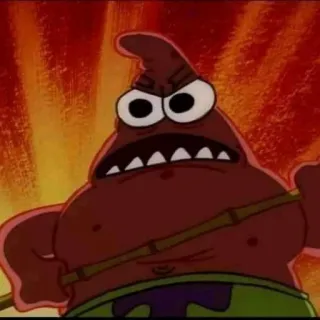 🤬 Patrick Star Spongebob Squarepants การ์ตูน, แพทริก, สพันจ์บ็อบ, ความโกรธ, โกรธ telegram sticker