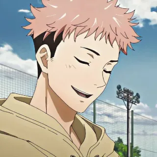 😆 Yuji Itadori Jujutsu Kaisen Anime, Jujutsu Kaisen, Yuji Itadori, Charakter, Fanart, Cartoon telegram sticker