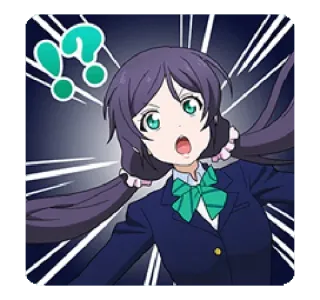 ⁉ Anime, Gadis, Terkejut, Pertanyaan, Seragam sekolah telegram sticker