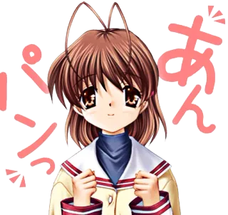 🙂 ぱん anime, girl, cute, japanese, manga telegram sticker