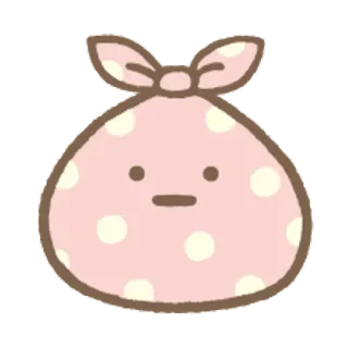 🐨 lindo, rosa, lunares, bolso, kawaii, personaje telegram sticker