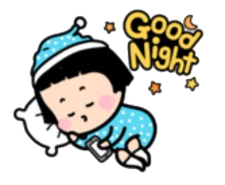 😴 Good Night спокойной ночи, сон, мультфильм, милый, звезды, подушка, время спать telegram sticker