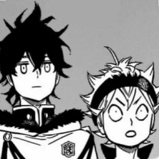 🤨 Asta Black Clover manga, anime, black clover, asta, yuno telegram sticker