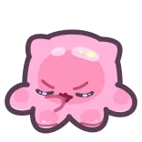 🤭 สีชมพู, น่ารัก, ปลาหมึก, สติกเกอร์, อิโมจิ telegram sticker