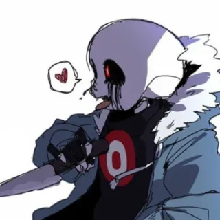 🌸 Killer Sans Undertale sans, undertale, squelette, couteau, effrayant, tueur telegram sticker