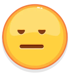 😐 Emoji, Ausdruckslos, Gelb, Gesicht, Neutral telegram sticker