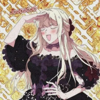 💌 JOJOJOJO Anime, Mangá, Desenho animado, Garota, Loira telegram sticker