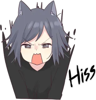 Cat girls sticker ENG :: @line_stickers telegram stickers