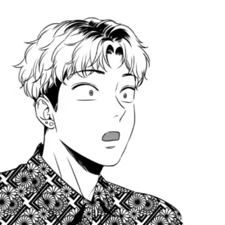 😟 anime, mangá, chocado, surpreso, retrato telegram sticker
