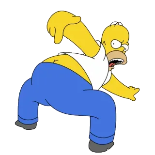 😠 Homer Simpson The Simpsons Гомер, Симпсон, мультфильм, злой, желтый telegram sticker