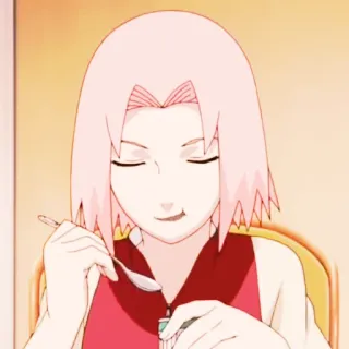🌸 Sakura Naruto Anime, Sakura, Naruto, Essen, Süß telegram sticker