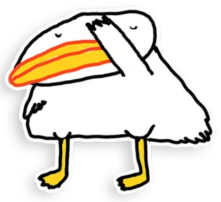 🤦‍♀️ bird, duck, cartoon, sticker, animal telegram sticker