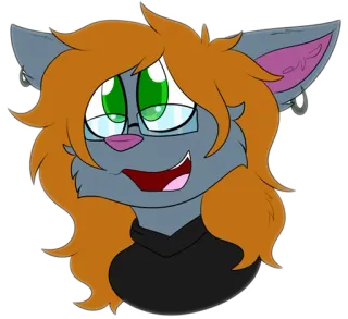 😃 Furry, Antropomorf, Kat, Bril, Personage, Cartoon, Illustratie telegram sticker
