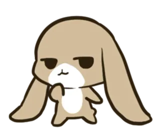 😏 coelho, fofo, animal, desenho animado, bunny whatsapp sticker