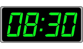📟 08:30 time, digital clock, numbers, 8:30, clock telegram sticker