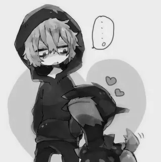 💋 anime, manga, cute, kawaii, love, heart, hoodie, cartoon telegram sticker