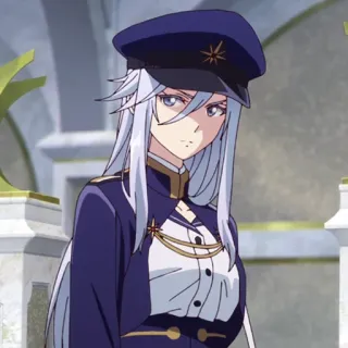 💎 Anime, Garota, cabelo longo, uniforme telegram sticker