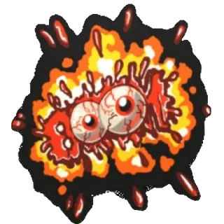😄 Explosion, Blut, Horror, Gewalt, Cartoon, Augen telegram sticker