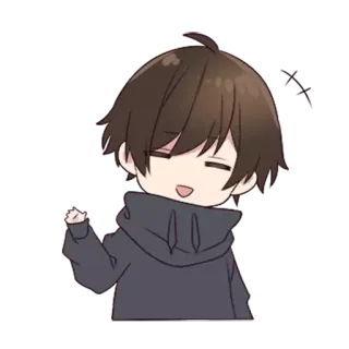 😅 anime, boy, cute, kawaii, chibi telegram sticker
