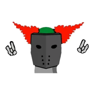 🤘 Tricky Madness Combat clown, masque, violence, horreur, dessin animé telegram sticker