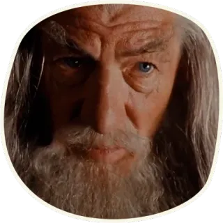 😐 Gandalf Lord of the Rings 마법사, 톨킨, 중간계, 마법, 이안 맥켈런 telegram sticker