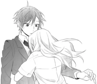 💞 anime, pareja, romance, abrazo, manga telegram sticker