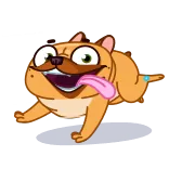 ๐ hond, cartoon, dier, huisdier, blij, schattig telegram sticker