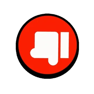 👎 Pulgar abajo, No me gusta, Malo, No, Rechazar whatsapp sticker