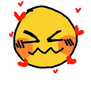 😍 Emoji, Fofo, Amor, Corações, Ruborizar telegram sticker