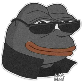 😎 Pepe the Frog AQA
Hosi Pepe, kikker, internetmeme, zonnebril, meme, cool telegram sticker