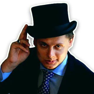 🎩 Mann, Hut, Anzug, Krawatte, Gentleman telegram sticker